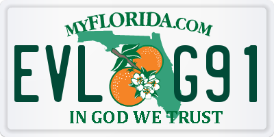 FL license plate EVLG91