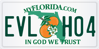 FL license plate EVLH04