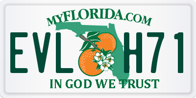FL license plate EVLH71