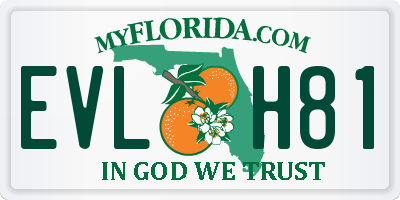 FL license plate EVLH81