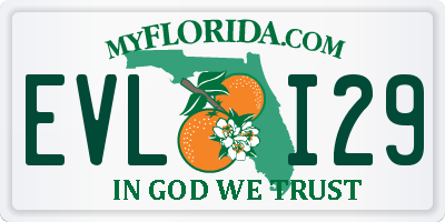 FL license plate EVLI29
