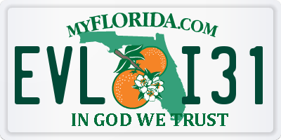 FL license plate EVLI31