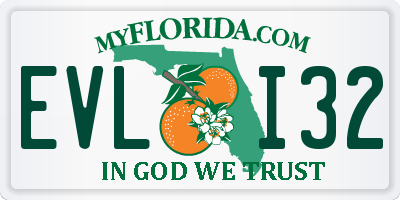 FL license plate EVLI32