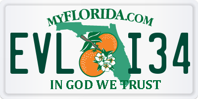 FL license plate EVLI34