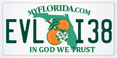 FL license plate EVLI38