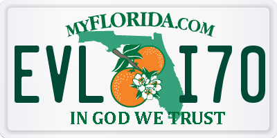 FL license plate EVLI70