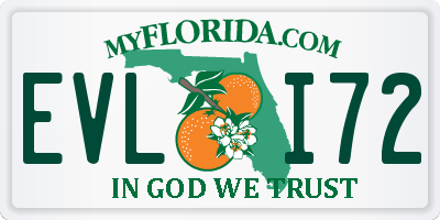 FL license plate EVLI72