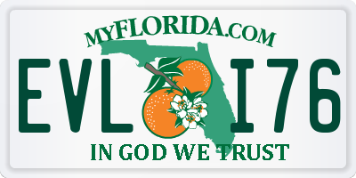 FL license plate EVLI76