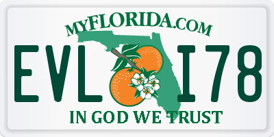 FL license plate EVLI78