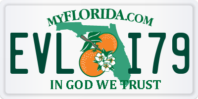 FL license plate EVLI79