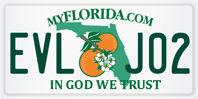 FL license plate EVLJ02