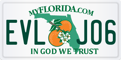 FL license plate EVLJ06