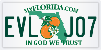 FL license plate EVLJ07