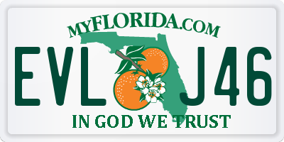 FL license plate EVLJ46