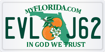 FL license plate EVLJ62