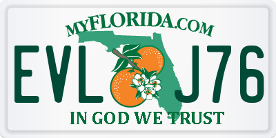 FL license plate EVLJ76