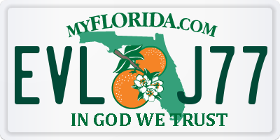 FL license plate EVLJ77