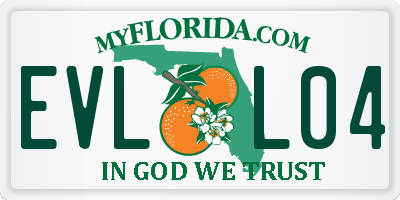 FL license plate EVLL04