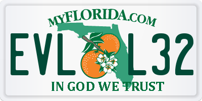 FL license plate EVLL32