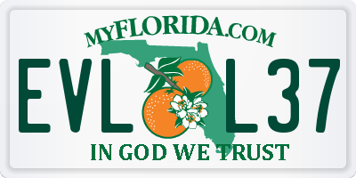 FL license plate EVLL37
