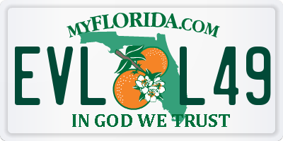 FL license plate EVLL49
