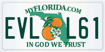 FL license plate EVLL61