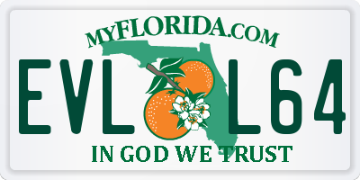 FL license plate EVLL64
