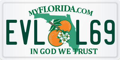FL license plate EVLL69