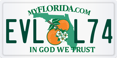 FL license plate EVLL74
