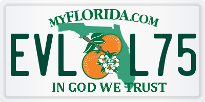 FL license plate EVLL75