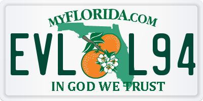 FL license plate EVLL94