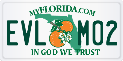 FL license plate EVLM02