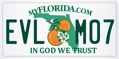 FL license plate EVLM07