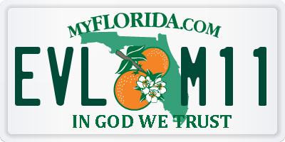 FL license plate EVLM11