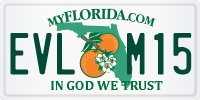 FL license plate EVLM15