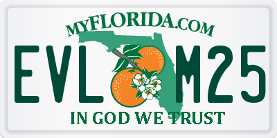 FL license plate EVLM25