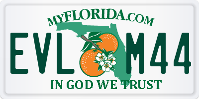 FL license plate EVLM44