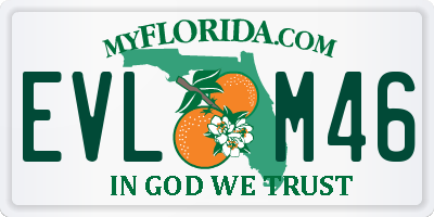 FL license plate EVLM46