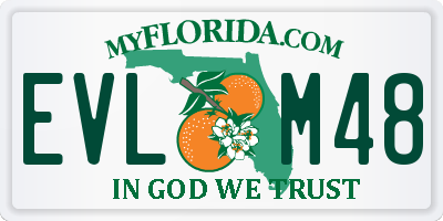 FL license plate EVLM48