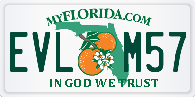 FL license plate EVLM57