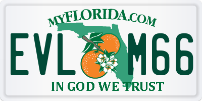 FL license plate EVLM66