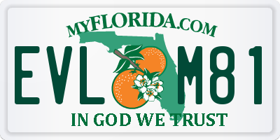 FL license plate EVLM81