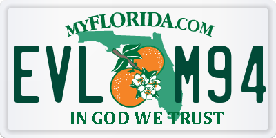FL license plate EVLM94
