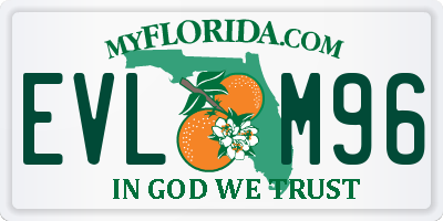 FL license plate EVLM96