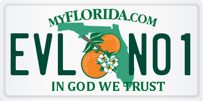 FL license plate EVLN01
