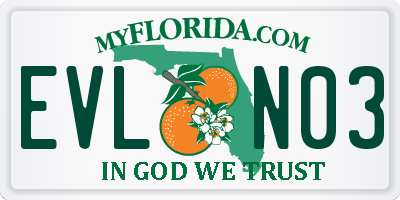 FL license plate EVLN03