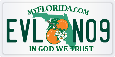 FL license plate EVLN09