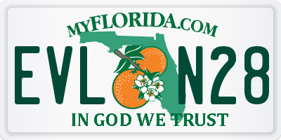 FL license plate EVLN28