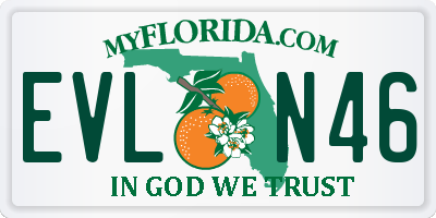FL license plate EVLN46