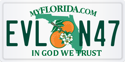 FL license plate EVLN47